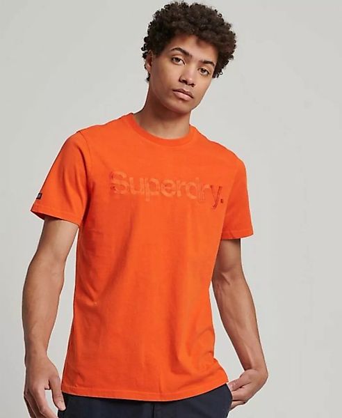 Superdry T-Shirt TONAL EMBROIDERED LOGO T SHIRT Flare Orange günstig online kaufen