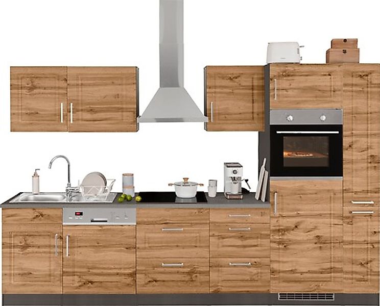 HELD MÖBEL Küchenzeile »Stockholm«, Breite 310 cm, mit hochwertigen MDF Fro günstig online kaufen