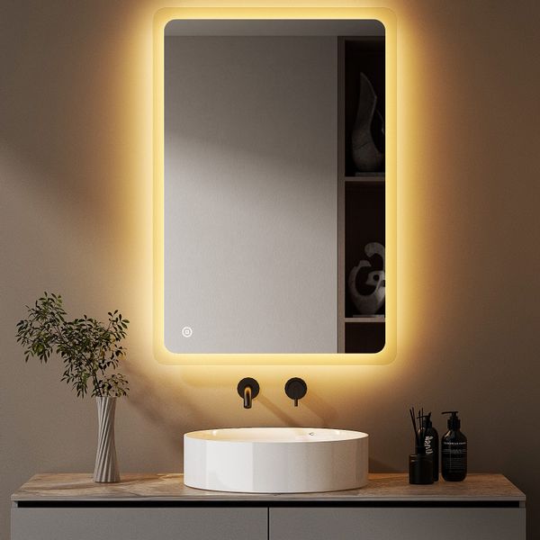 WDWRITTI Badspiegel Badezimmerspiegel mit Beleuchtung Wandspiegel günstig online kaufen