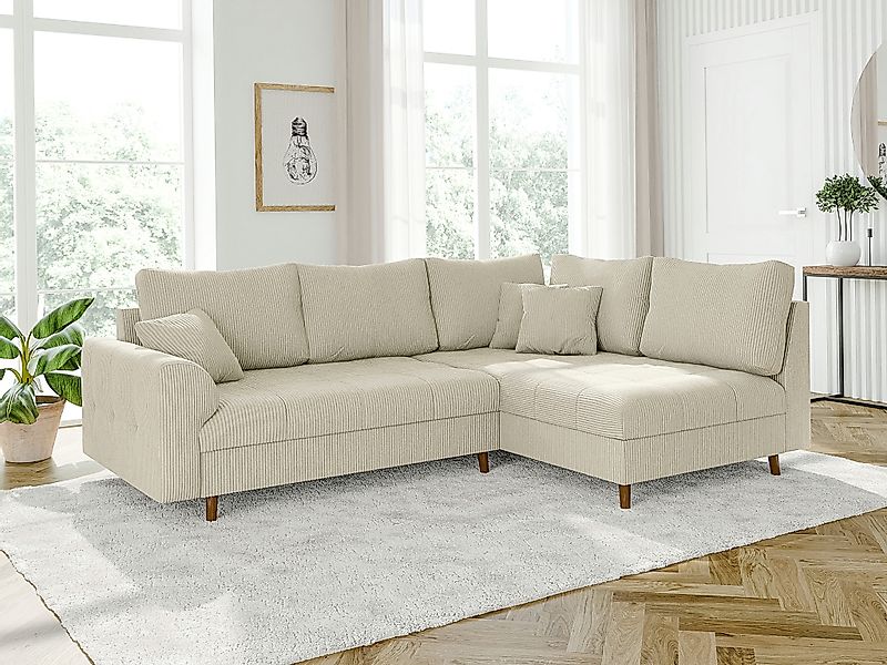 S-Style Möbel Ecksofa Zara mit Braun günstig online kaufen