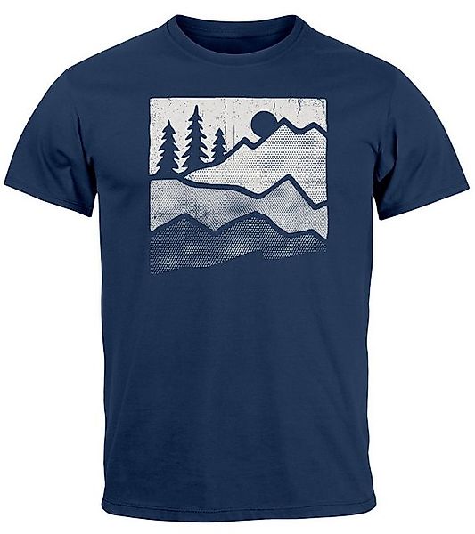 Neverless Print-Shirt Herren T-Shirt Berge Natur günstig online kaufen
