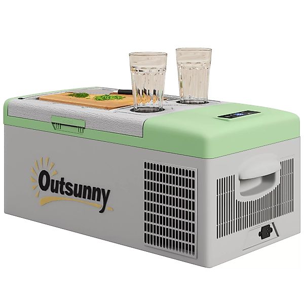 Outsunny Kompressor Kühlbox 16L, Kühlbox Auto 12/24V DC & 100-240V AC, bis günstig online kaufen