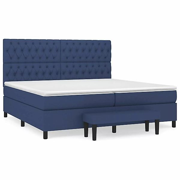 vidaXL Boxspringbett mit Matratze Blau 200x200 cm Stoff1392995 günstig online kaufen