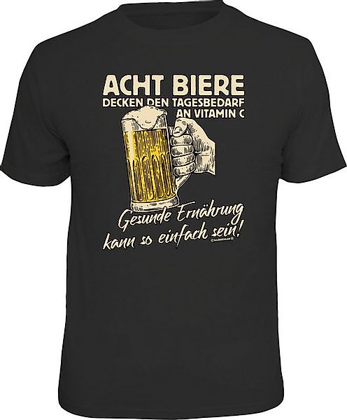 RAHMENLOS® T-Shirt Acht Biere - gesunde Ernährung günstig online kaufen