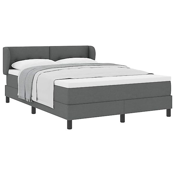 vidaXL Boxspringbett mit Matratze Dunkelgrau 160 x 200 cm Stoff 3340032 günstig online kaufen
