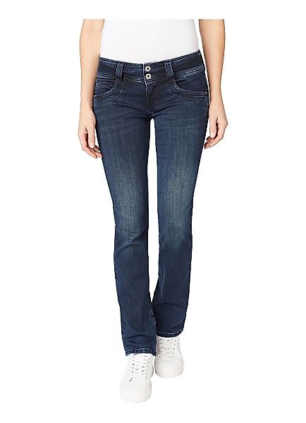 Pepe Jeans Damen Jeans Gen - Regular Fit - Blau - Blue Black Wiser günstig online kaufen