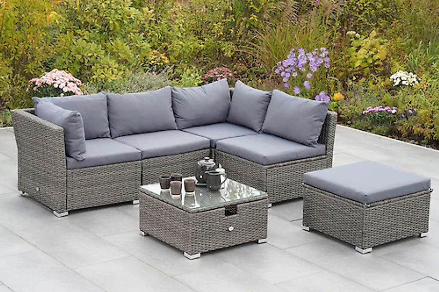 MERXX Garten-Essgruppe »Malaga« Eckset mit höhenverstellbarem Tisch günstig online kaufen