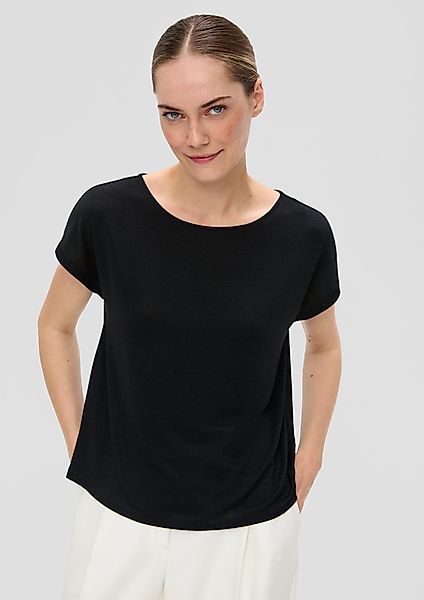 s.Oliver BLACK LABEL Shirttop Fließendes Jersey-T-Shirt günstig online kaufen