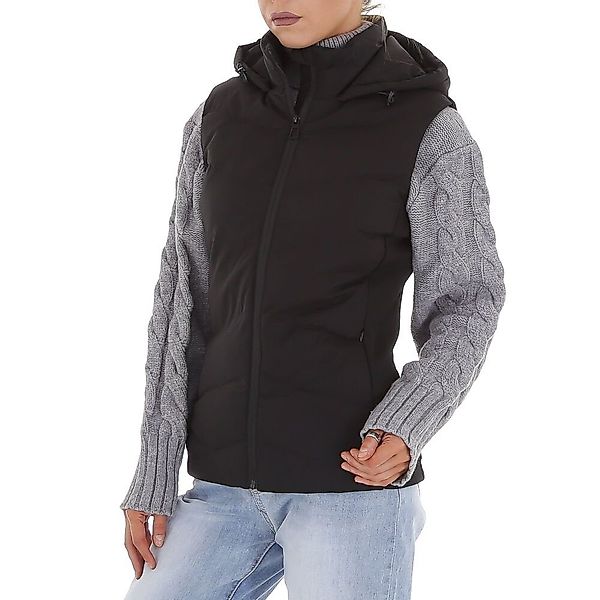 Ital-Design Steppweste Damen Freizeit Kapuze Gefüttert günstig online kaufen