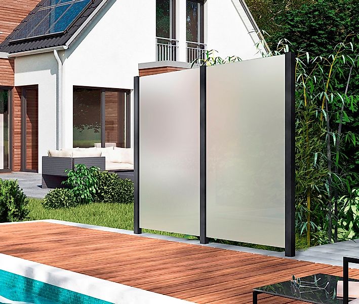 STAKET PRO Zaun Glaszaun, Gesamtlänge: 2,212 m, 3 Pfosten günstig online kaufen