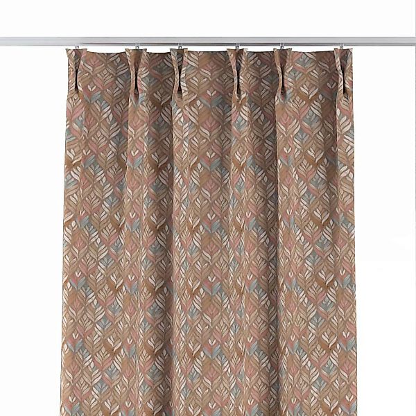 Vorhang mit flämischen 2-er Falten, braun, Arte (143-99) günstig online kaufen