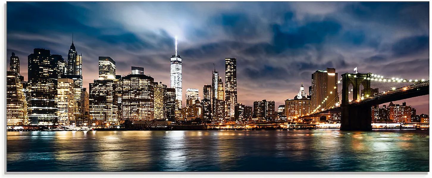 Artland Glasbild "Sonnenaufgang über Manhattan" Amerika 1 Stk. tlg. günstig online kaufen
