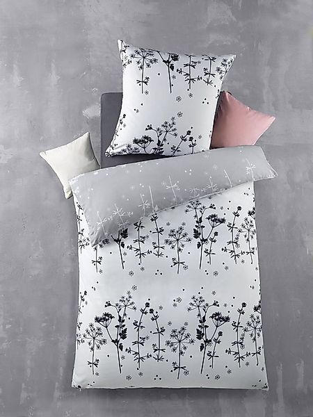 Optidream Bettwäsche Set Mikrofaser 135x200 Polyester Herbes-Wende weiss sc günstig online kaufen