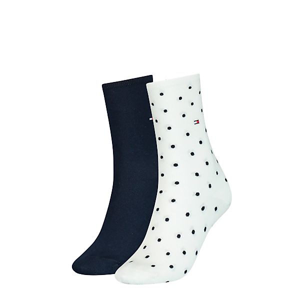 Tommy Hilfiger Socken "TH WOMEN SOCK DOT" 2 Paar tlg. mit feinem Rippenbünd günstig online kaufen