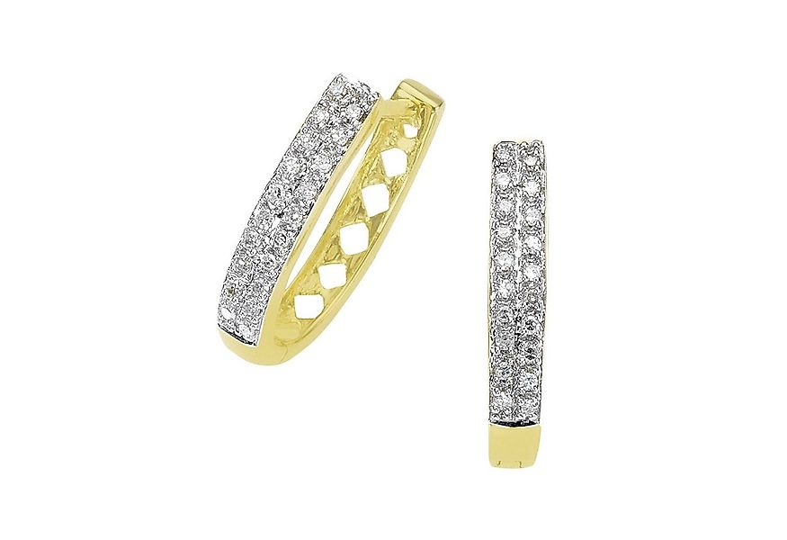Diamonds by Ellen K. Paar Creolen Gold 585 zweifarbig mit 40x Diamant zus. günstig online kaufen