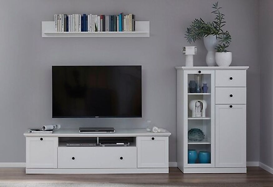 Home affaire Wohnwand »Örebro«, (Set, 3 St.), zeitloser Landhausstil, mit V günstig online kaufen