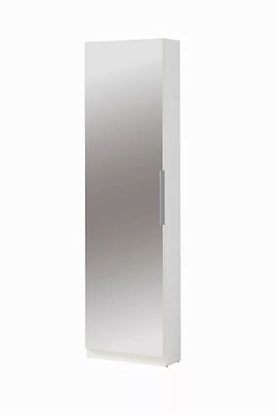 freiraum Schuhschrank CALMA Spiegeltür, Weiss - 50x179,7x20cm (BxHxT) günstig online kaufen