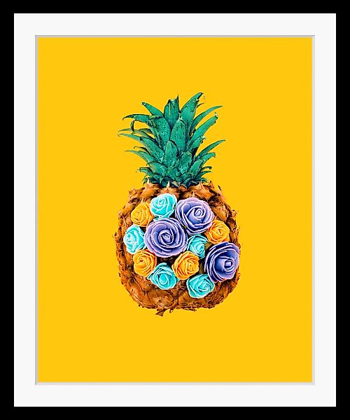 queence Bild "Selem", Obst-Obst Bilder-Kunst-Lebensmittel-Ananas-Blumen, HD günstig online kaufen