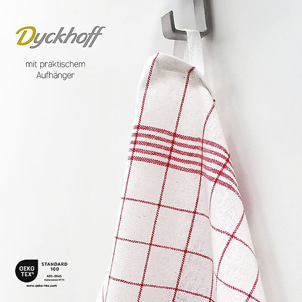 Dyckhoff Geschirrtuch Karo, (Packung, 10-tlg., 10 günstig online kaufen