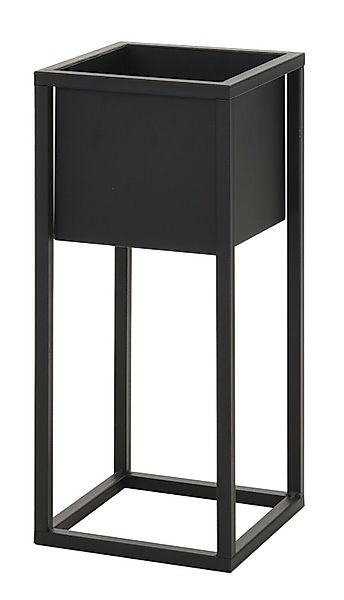 Meinposten Blumentopf mit Gestell Metall schwarz günstig online kaufen