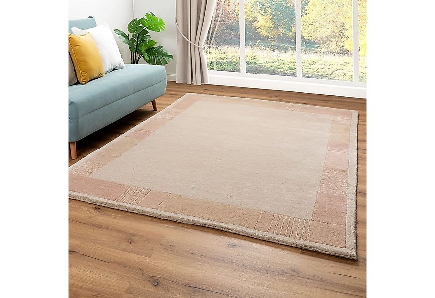 Steffensmeier Teppich Pokhara Bordüre, Rechteckig, Nepal Design günstig online kaufen