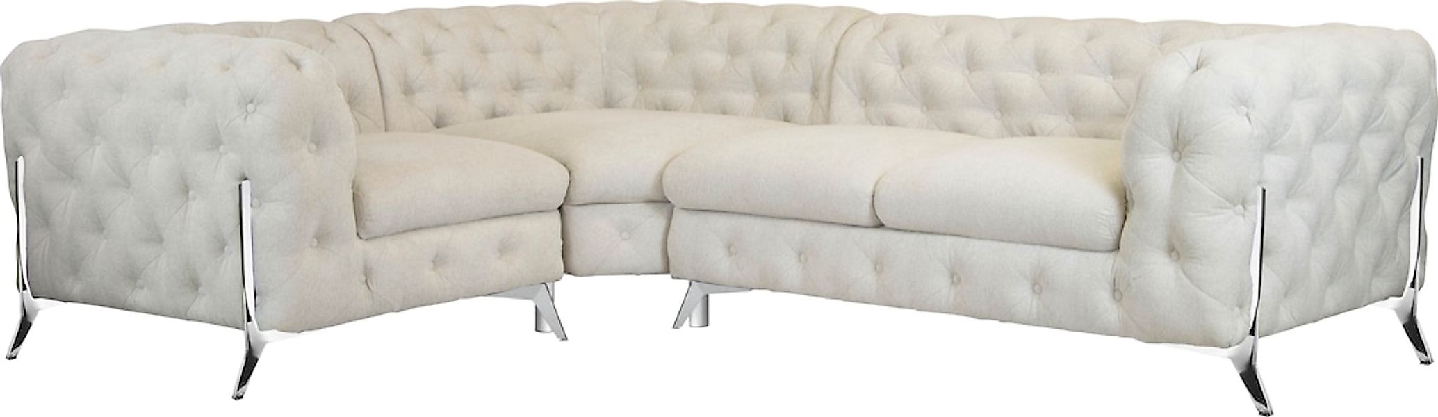Home affaire Chesterfield-Sofa "Amaury L-Form" moderne Chersterfield-Optik, günstig online kaufen