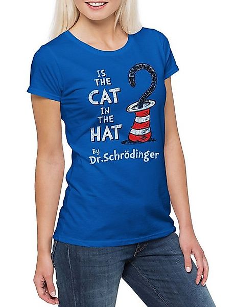 Urban Backwoods Print-Shirt Cat In The Hat Damen T-Shirt Schrödingers Schro günstig online kaufen