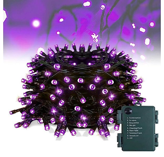 MUPOO LED-Lichterkette Halloween Lichterkette 5/10m,Weihnachtsdeko,Timer, B günstig online kaufen