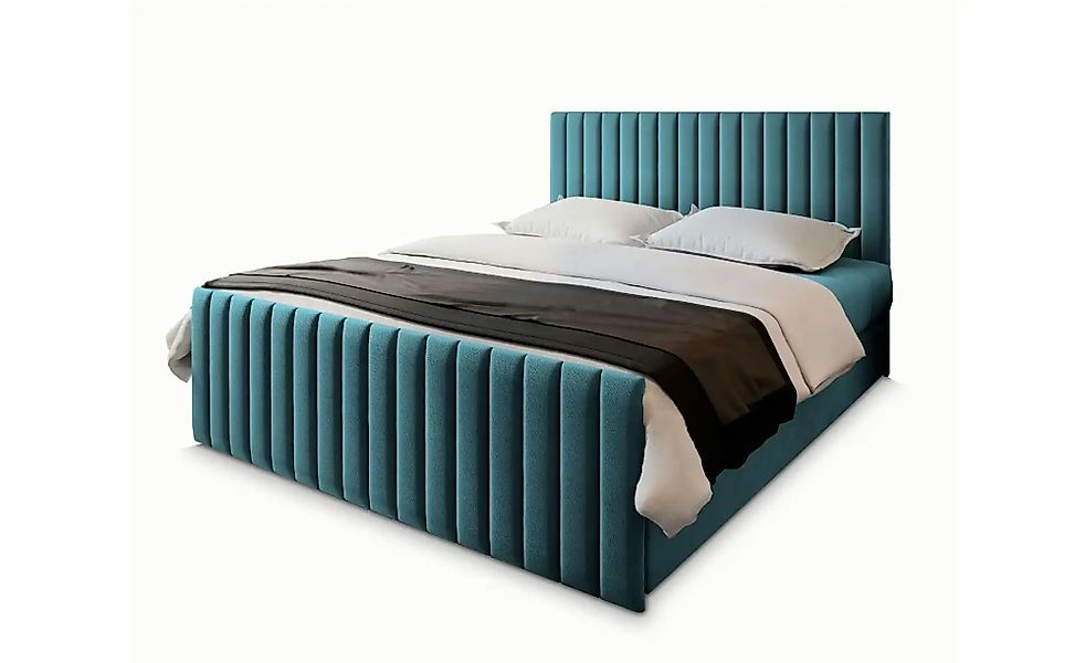 MASSENO Boxbett mit Bettkasten Arion ¦ türkis/petrol ¦ Maße (cm): B: 140 H: günstig online kaufen