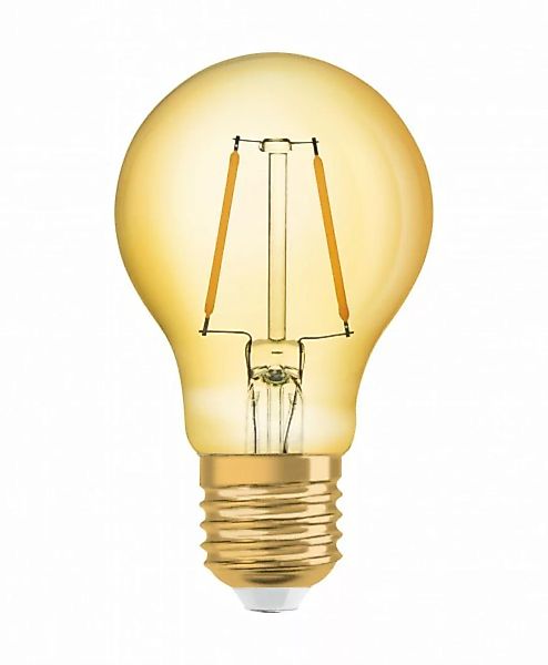 OSRAM LED VINTAGE 1906 CLASSIC A 22 FS Warmweiß Filament Gold E27 Glühlampe günstig online kaufen