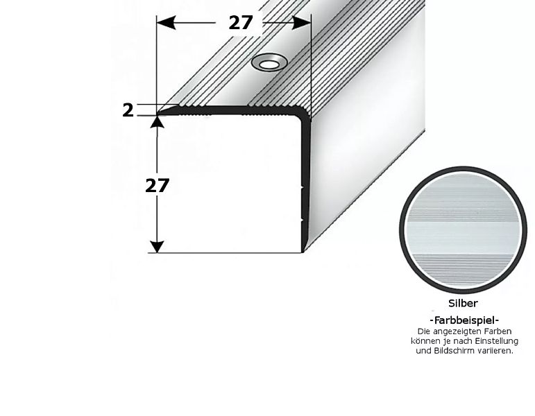 Treppenkante "Orvieto" / Treppenkantenprofil / Winkelprofil (Größe 27 mm x günstig online kaufen