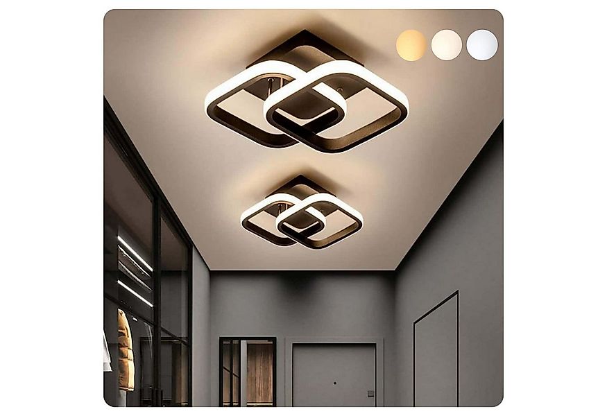 Forrlite Deckenleuchten LED Dimmbar Deckenleuchte 3-Farbige Decken-Lampe, L günstig online kaufen