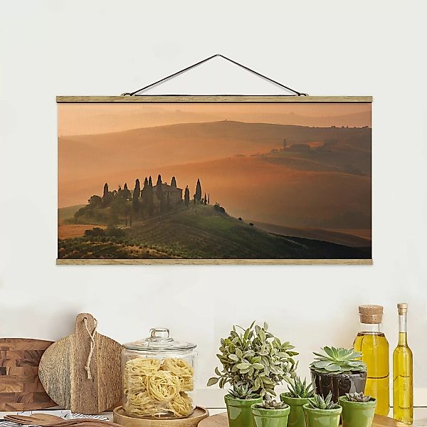 Stoffbild Architektur mit Posterleisten - Querformat Dreams of Tuscany günstig online kaufen