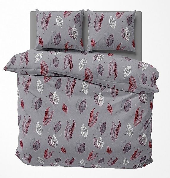 One Home Bettwäsche Leaves, Fleece, 3 teilig, Blätter modern, kuschelig fla günstig online kaufen