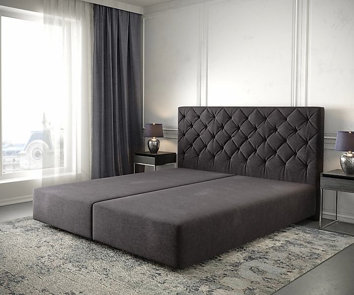 DELIFE Bettgestell Dream-Great, Mikrofaser Schwarz 180x200 günstig online kaufen
