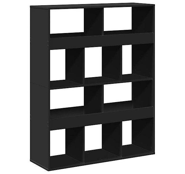 vidaXL Bücherregal Raumteiler Schwarz 100x33x125,5 cm Holzwerkstoff, 1-tlg. günstig online kaufen