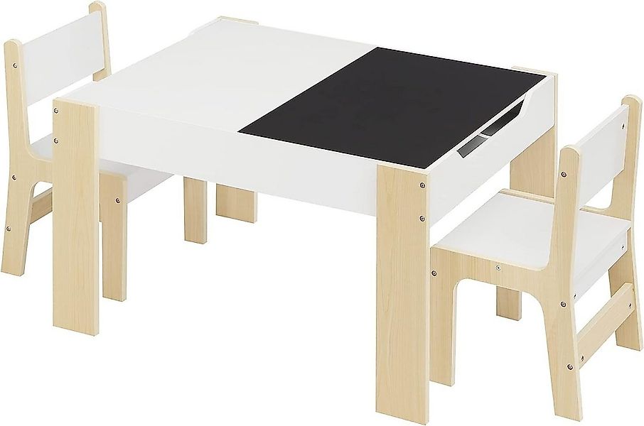 EUGAD Kindersitzgruppe, (Set, 3-tlg., Kindertisch mit 2 Stühlen), mit 4 Sta günstig online kaufen