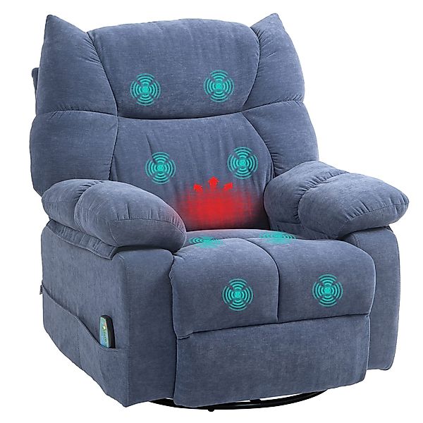 HOMCOM Massagesessel Fernsehsessel, TV-Sessel, 360° drehbar günstig online kaufen