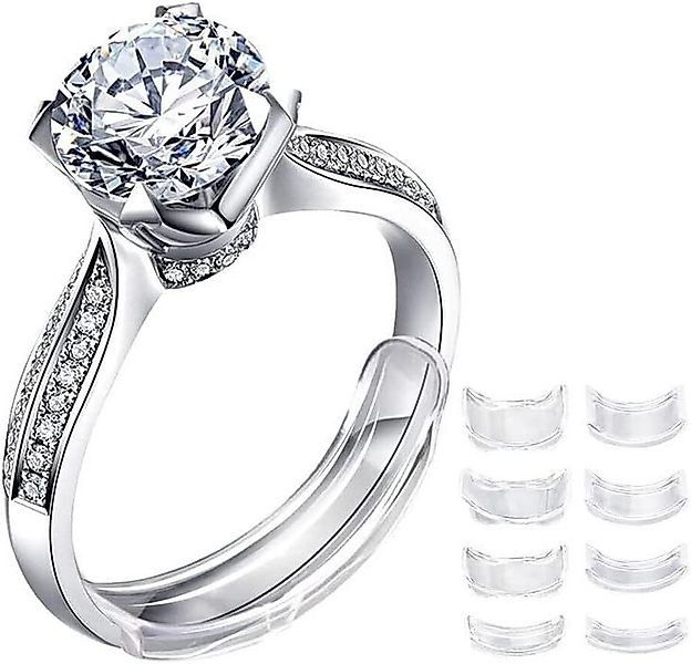 MEGAGOODS Ringmaß Silikon Ringgrößen-Anpasser 8er-Set unsichtbar günstig online kaufen