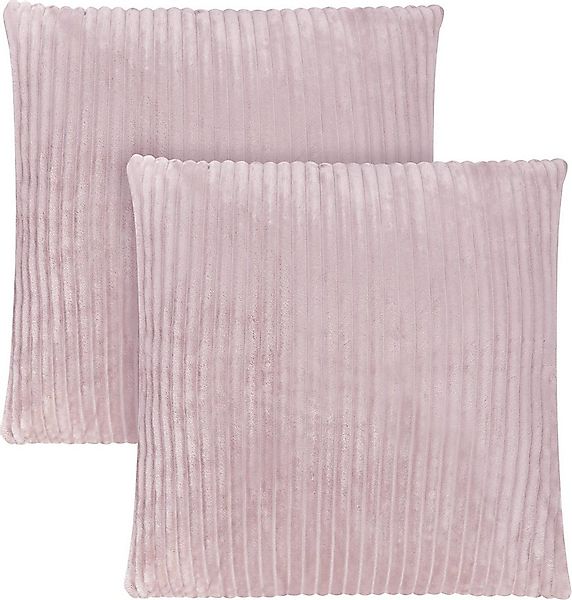 Aspero Kissenbezug 2 Kissenbezüge aus Streifen-Flanell 80x80 cm Pilar, Kopf günstig online kaufen