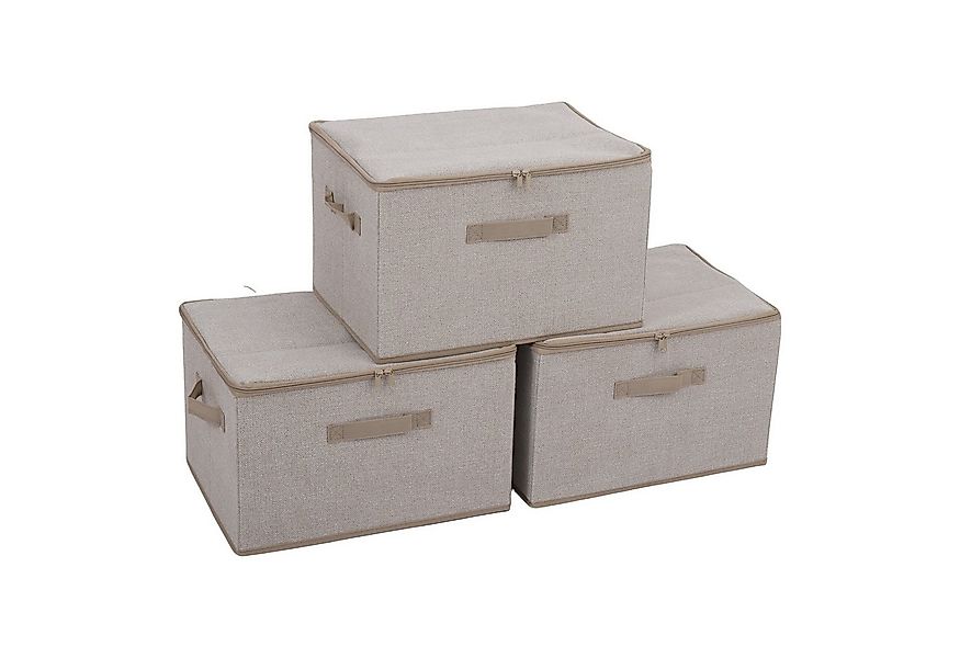 Sekey Aufbewahrungsbox Aufbewahrungsbox mit Deckel aus Vliesstoff Faltbare günstig online kaufen