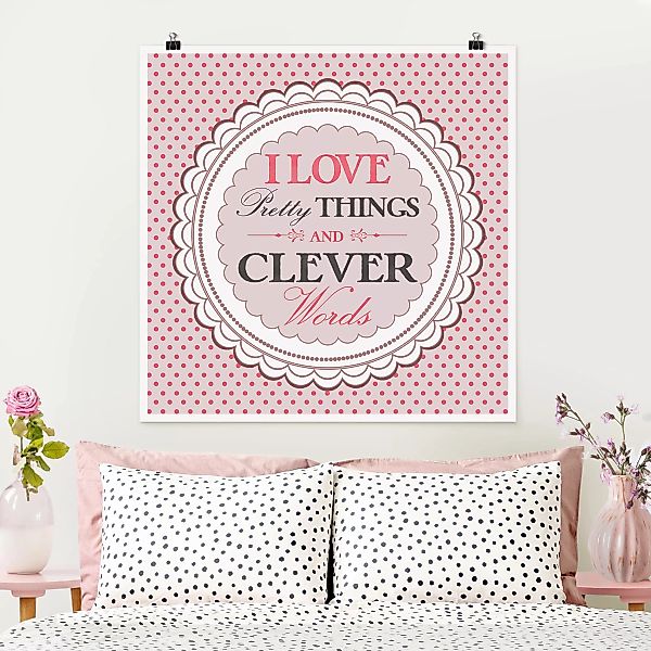 Poster - Quadrat No.KA17 I Love Pretty Things günstig online kaufen