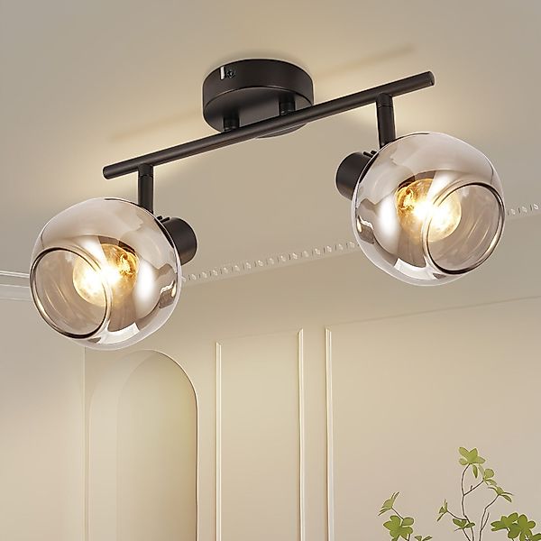 ZMH Deckenleuchte Wohnzimmer 350° Drehbar Rauchgrau günstig online kaufen