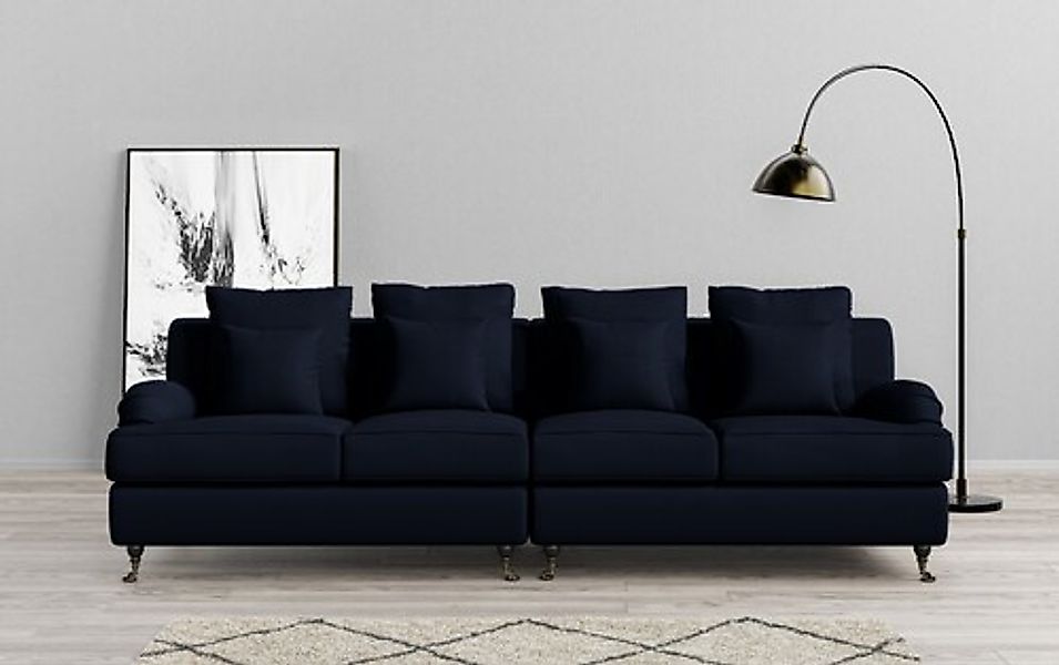 Home affaire Big-Sofa »NORIN« zwei Fußarten: vorne - Rollen, hinten - Holzf günstig online kaufen