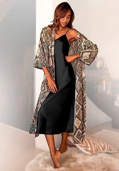 LASCANA Kimono, Langform, Satin, in edler Satin-Qualität günstig online kaufen