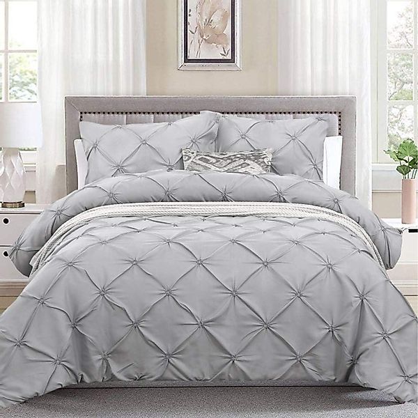ibettertec Bettwäsche Bettwäsche Pinch Pleat Bettbezug günstig online kaufen