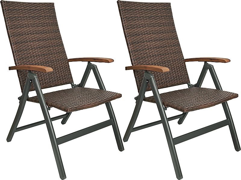 BRUBAKER Gartenstuhl Polyrattan Stuhl - Modena günstig online kaufen