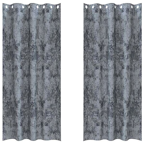vidaXL Vorhänge 2 Stk Silbergrau 245 x 140 cm Samt 4107651 günstig online kaufen