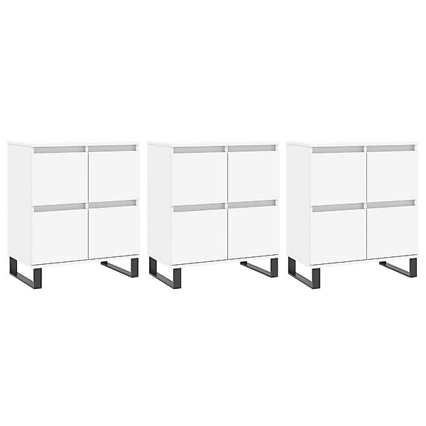 vidaXL Sideboards 3 Stk Weiß Holzwerkstoff 3190205 günstig online kaufen