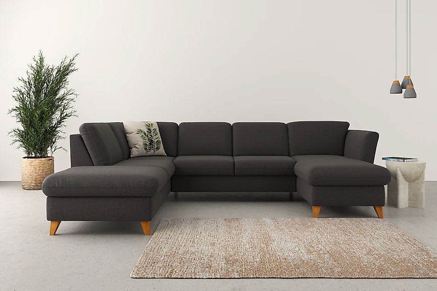 Home affaire Wohnlandschaft "Trelleborg U-Form" Federkern-Polsterung, wahlw günstig online kaufen